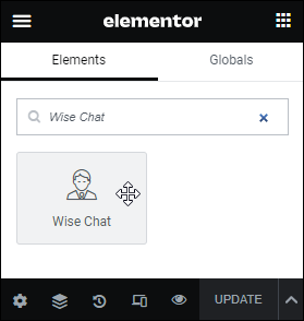 Wise Chat Elementor - adding the chat to the page