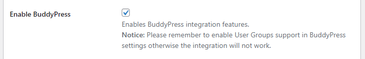 Enable BuddyPress options in Wise Chat Pro